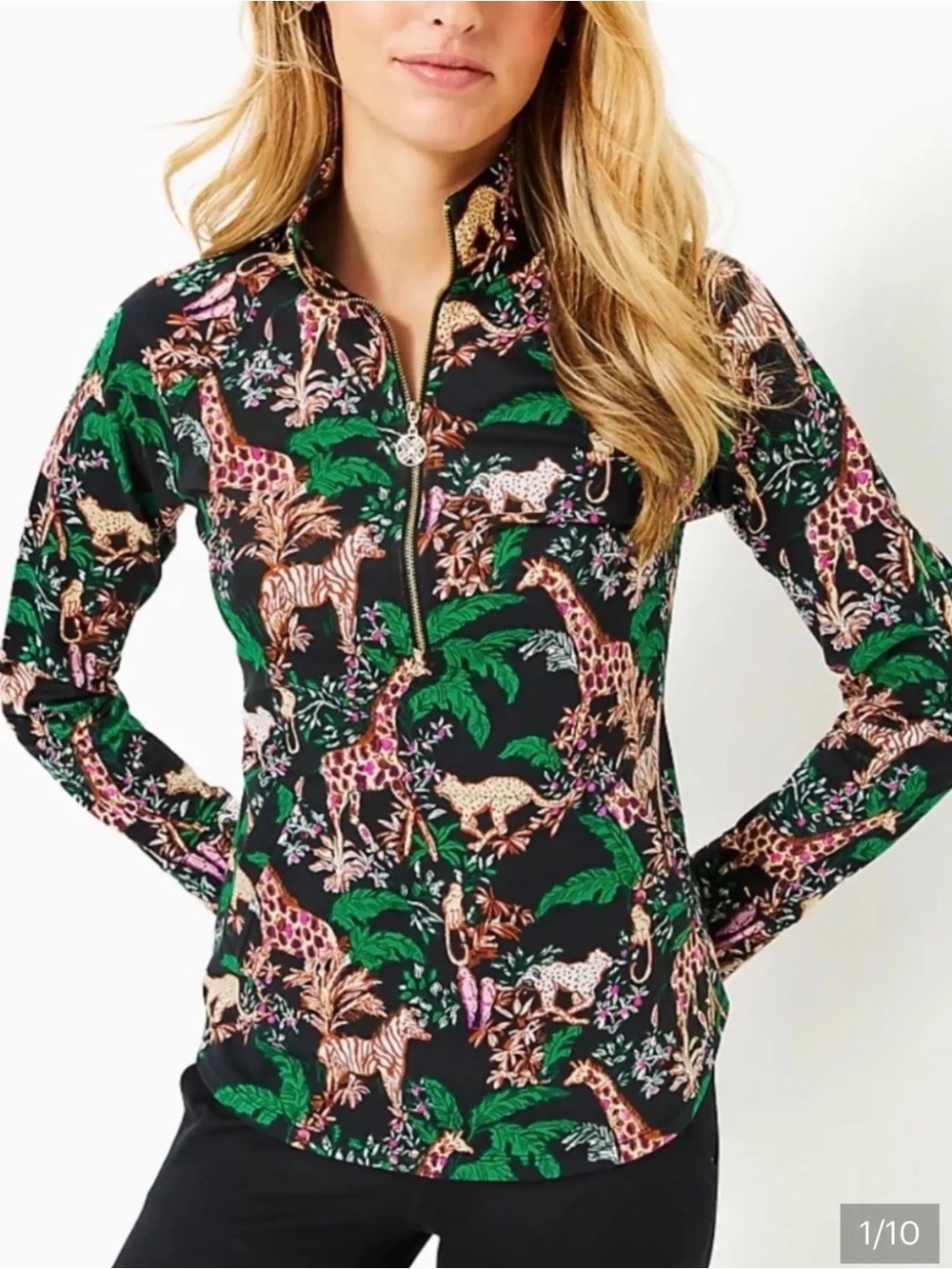 Lily Pulitzer Dancing in the Moonlight Zip Up Jacket and Matching Pant Set
